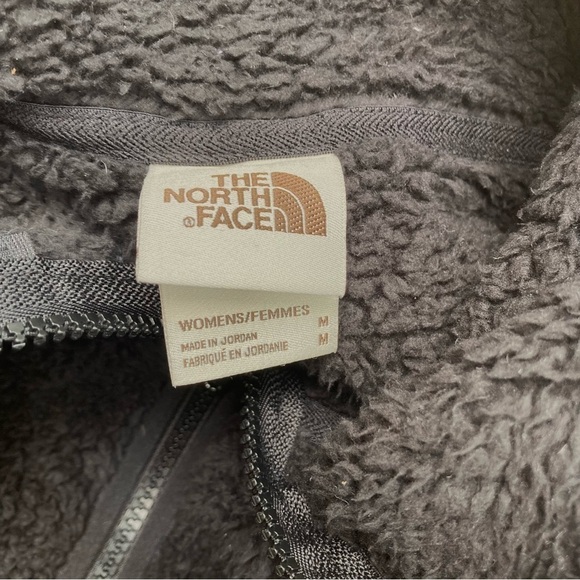North Face Campshire Jacket Black Fuzzy Warm Fleece Zip Up Size Medium Hiking - Picture 6 of 7